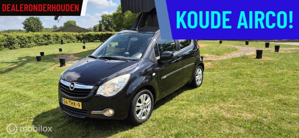 ZWARTE Opel Agila 1.0 Edition Dealer Onderhouden 165092 KM, Auto's, Opel, Bedrijf, Te koop, Agila, ABS, Airbags, Airconditioning