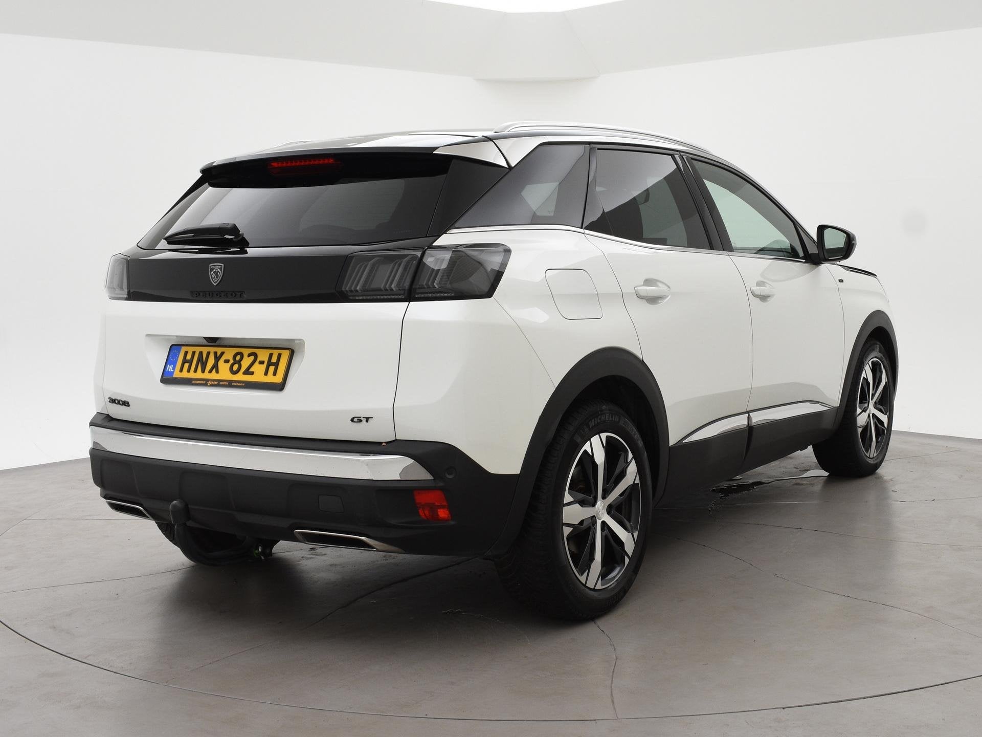Peugeot 3008 1.6 PT GT 180 PK AUT. + AFN. TREKHAAK 1500 KG |, Auto's, Gebruikt, Euro 6, 4 cilinders, Wit