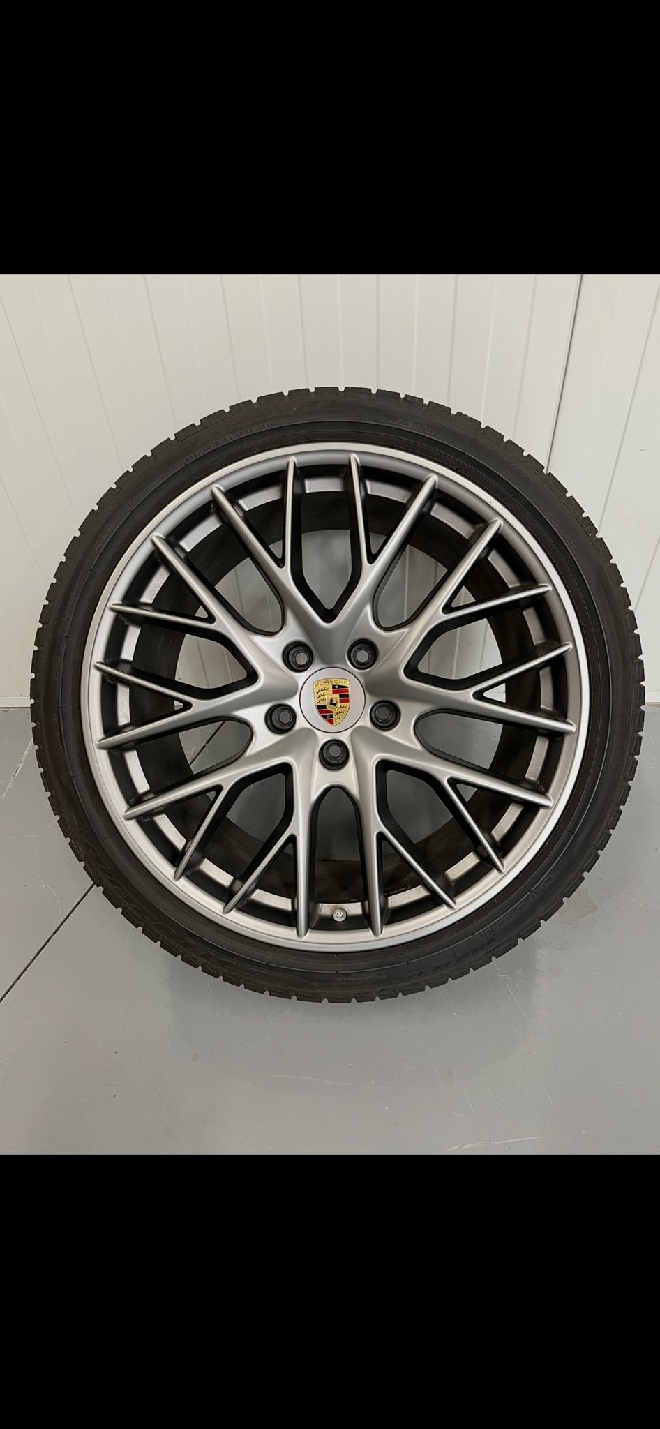 Porsche 21 inch velgen met banden Panamera Sport Design, Auto-onderdelen, Banden en Velgen, Ophalen, Gebruikt, Banden en Velgen