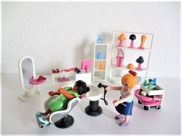 playmobil kapsalon 5487 met doos, Complete set, Overige typen, Ophalen of Verzenden, Zo goed als nieuw