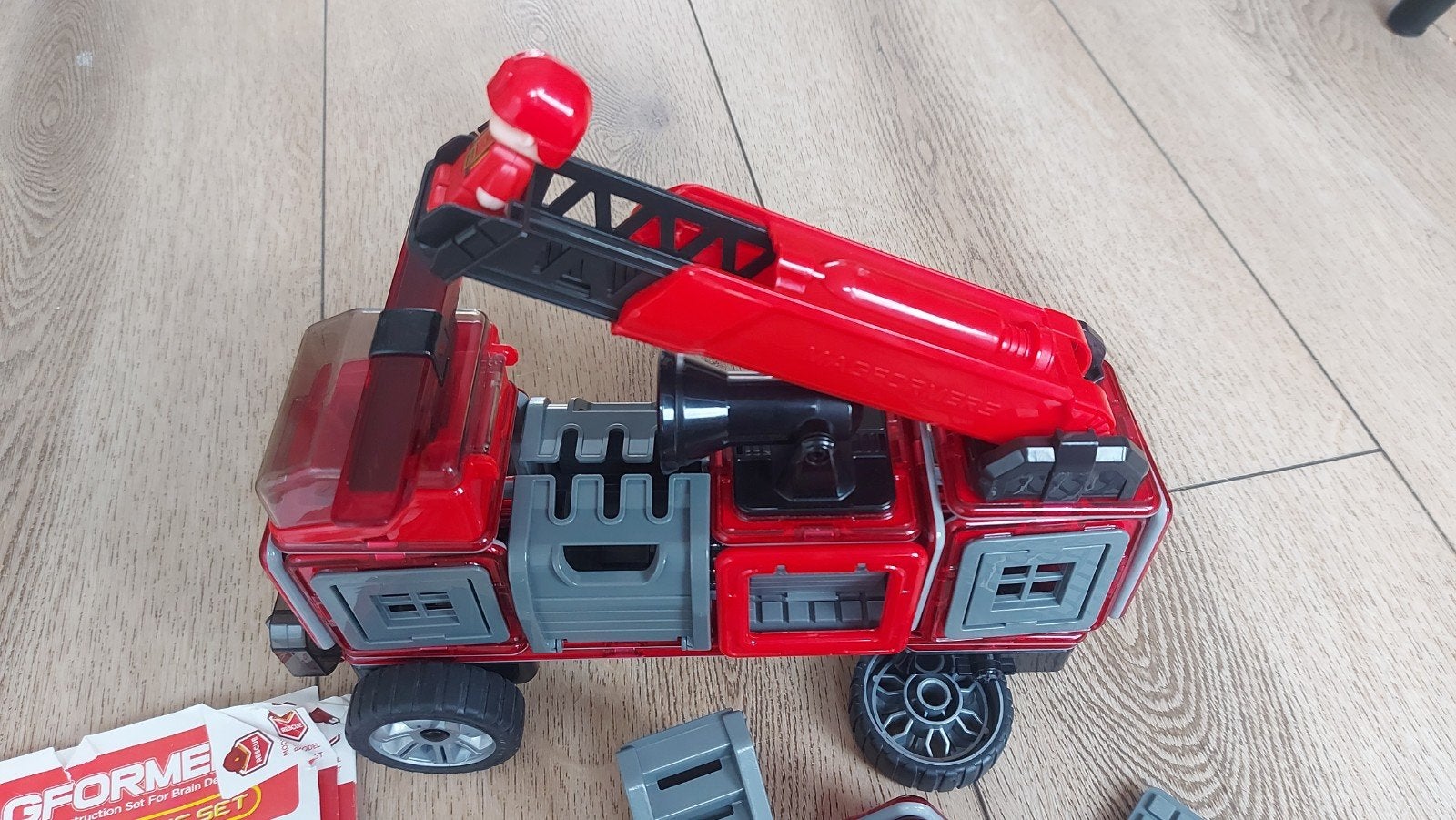 Magformers Brandweerwagen Constructie Set, Ophalen of Verzenden, Gebruikt, Overige merken