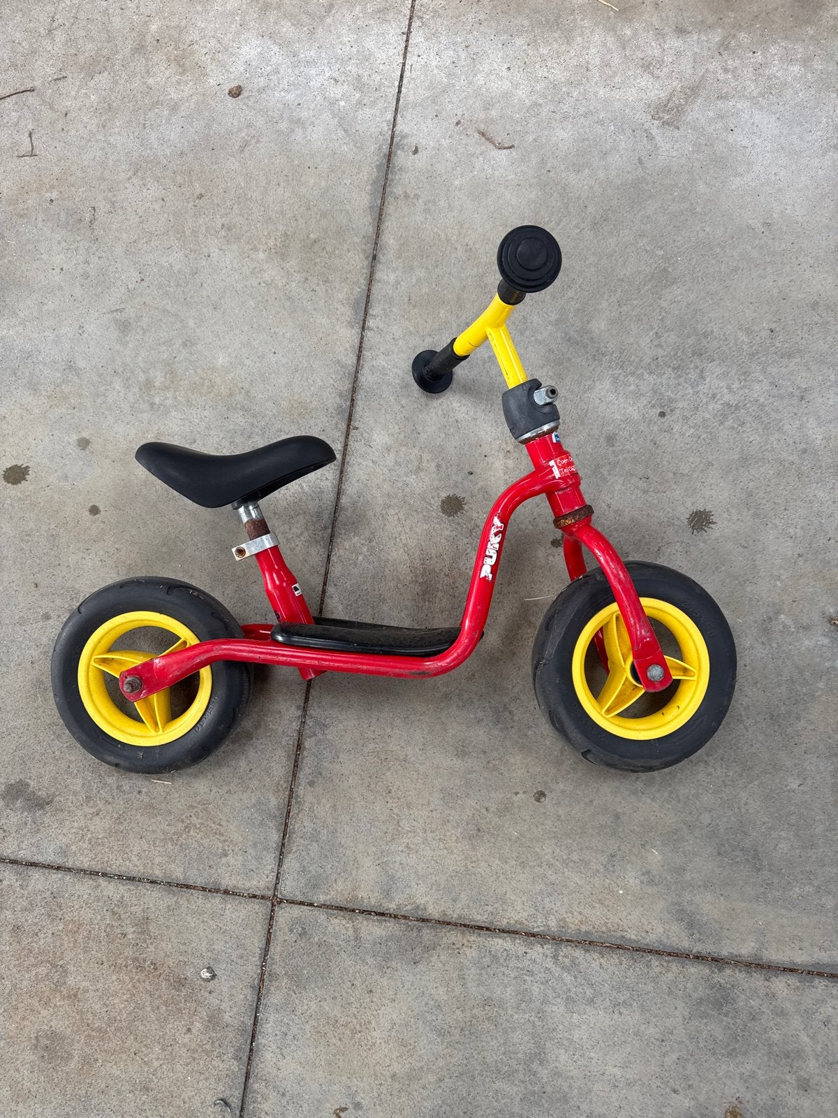 Puky loopfiets rood/geel - perfect voor de kleintjes!, Ophalen, Gebruikt, Minder dan 16 inch