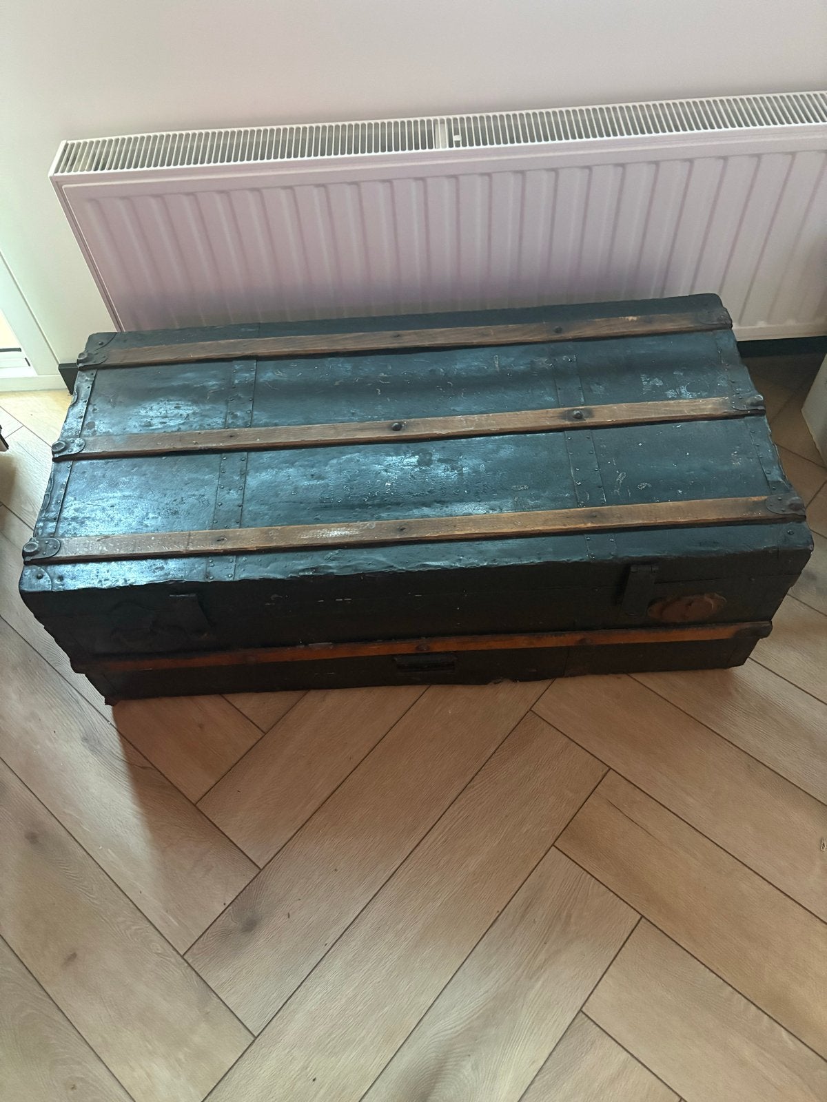 Vintage hutkoffer / reiskoffer – 100  50  35 cm, Ophalen