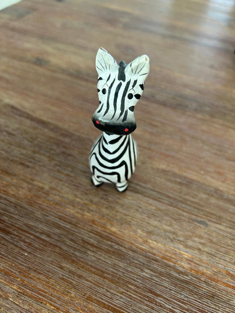 Beeldje zebra van hout, Verzamelen, Beelden en Beeldjes, Ophalen of Verzenden, Nieuw, Dier
