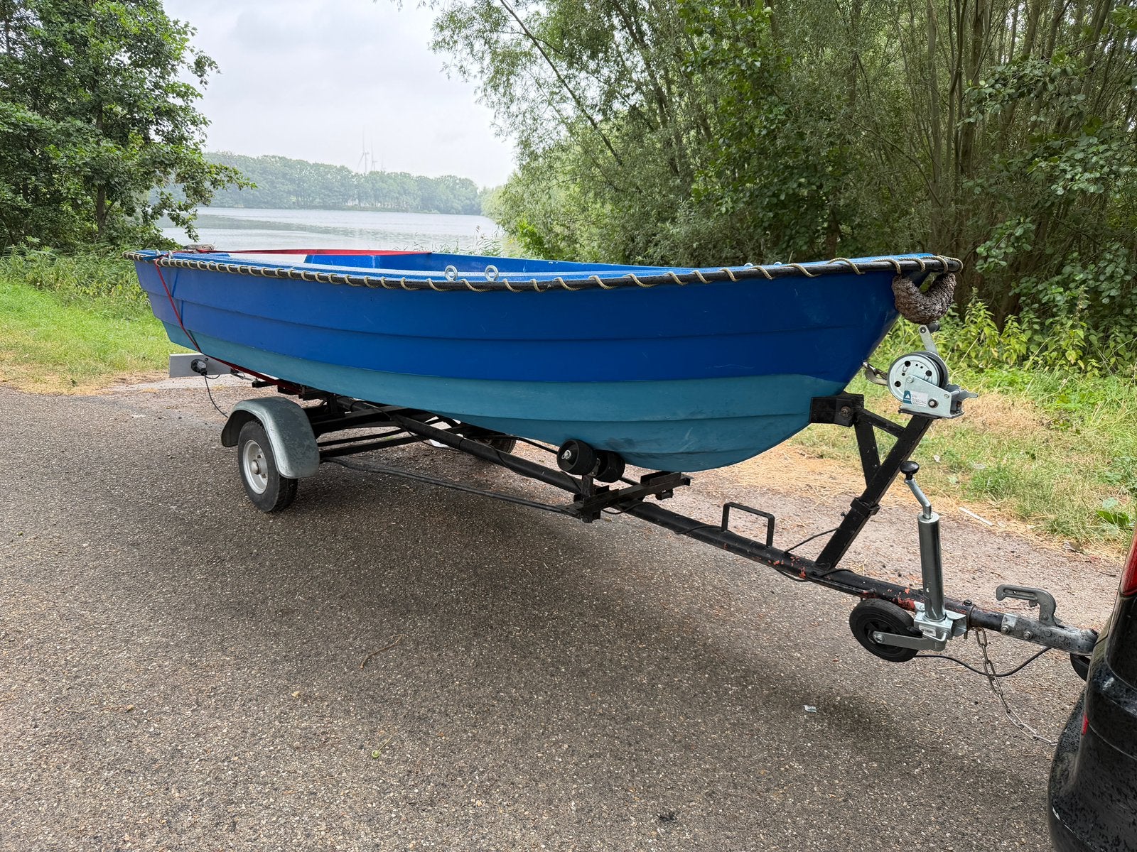 Leuke sloep + Mercury 9.9PK + trailer | Complete set, Watersport en Boten, Roeiboten, Ophalen, Zo goed als nieuw, Polyester