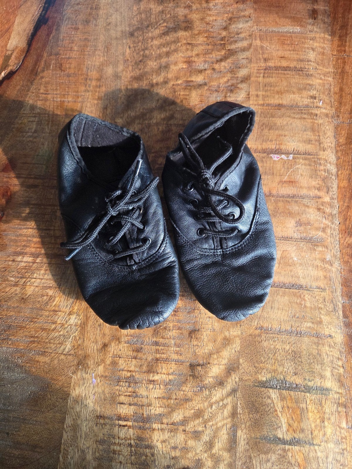Zwarte jazzschoenen leer, Gebruikt, Meisje, Ophalen of Verzenden, Laarzen