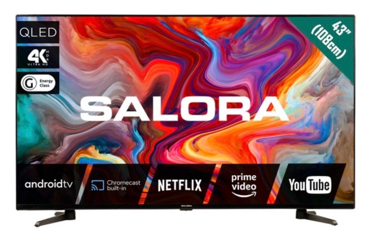 Salora QLED43TV 43” 4K QLED Android Smart TV, Audio, Tv en Foto, Televisies, QLED, Blankenstein 180, 7943 PE Meppel, Nederland