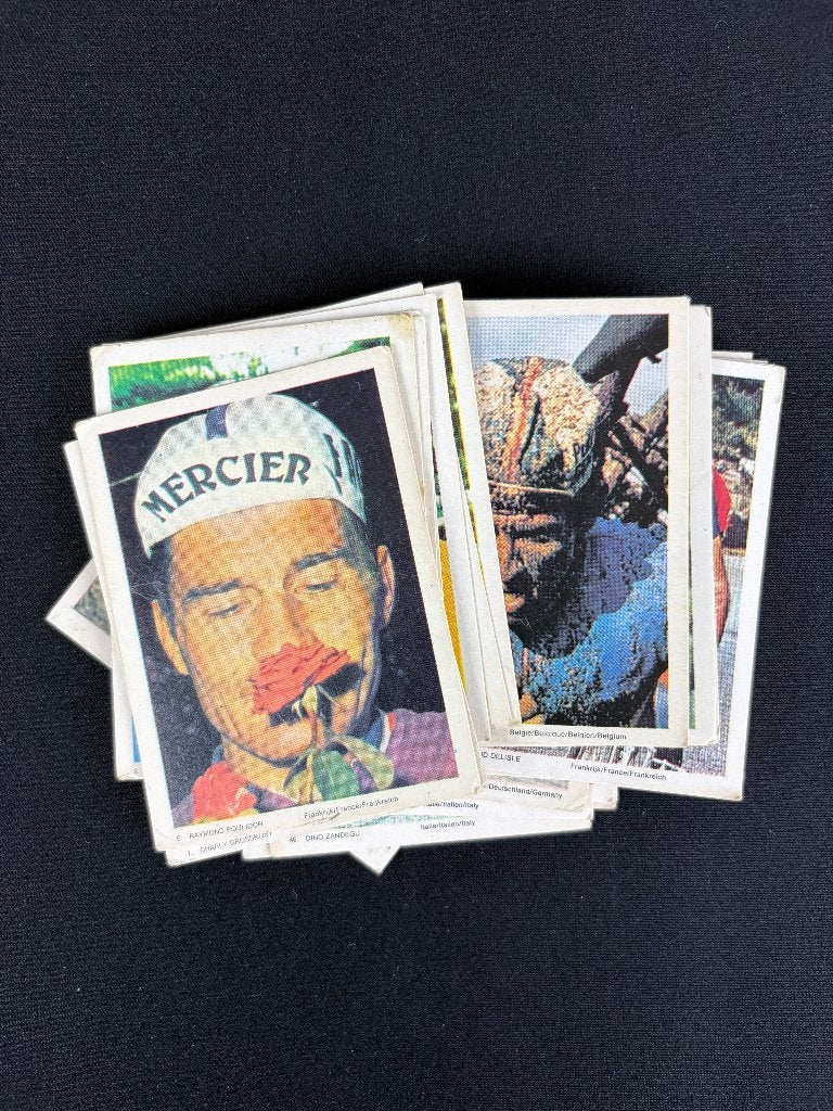 30x Lot Monty Gum Tour de France 1969 1970 Wielerkaarten, Verzenden, Gebruikt, Overige sporten, Poster, Plaatje of Sticker