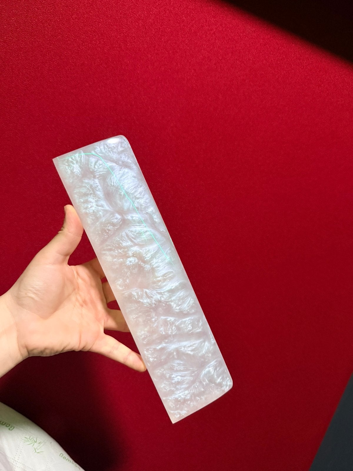 Resin / Epoxy Polssteun voor 60% Keyboard – Parelmoer Wit, Ophalen of Verzenden, Zo goed als nieuw
