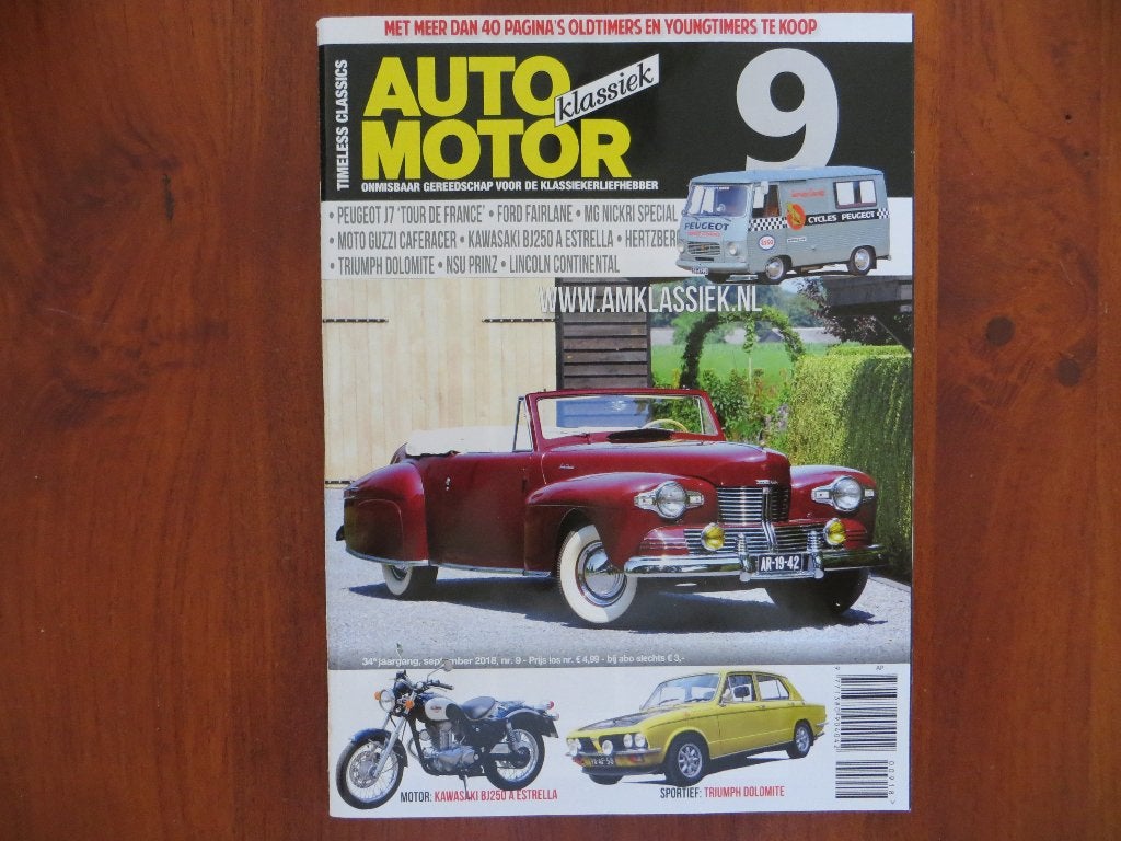 Auto Motor Klassiek 9 2018 Peugeot J7, Triumph Dolomite, Ophalen of Verzenden, Nieuw, Peugeot