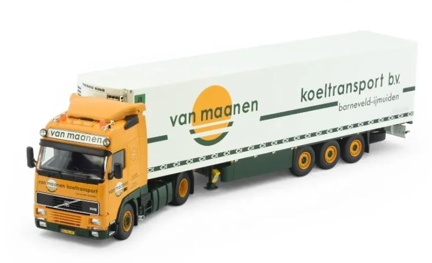 TEKNO VOLVO FH01 + KOELTRAILER - VAN MAANEN KOELTRANSPORT, Hobby en Vrije tijd, Modelauto's | 1:50, ., Nieuw, Tekno, Bus of Vrachtwagen