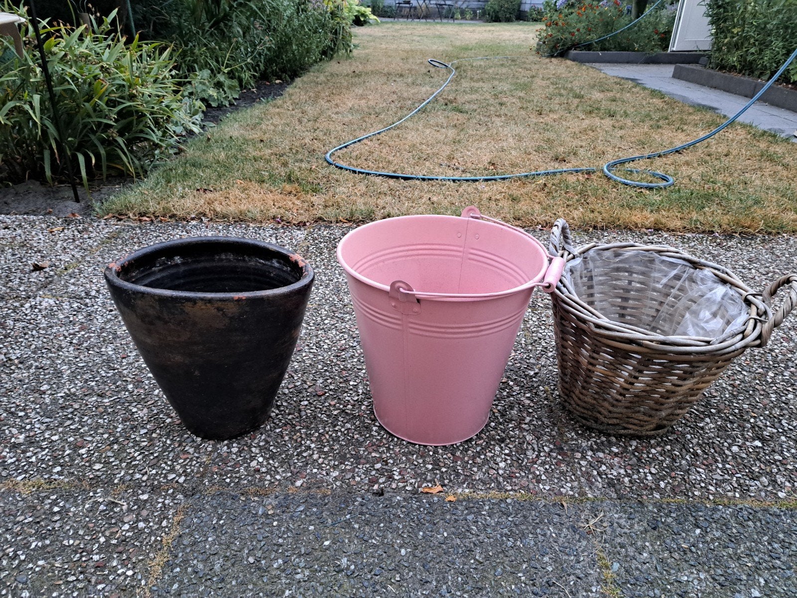 Diverse potten en vazen, Tuin en Terras, Bloempotten, Ophalen, Rond, Aardewerk, Minder dan 40 cm