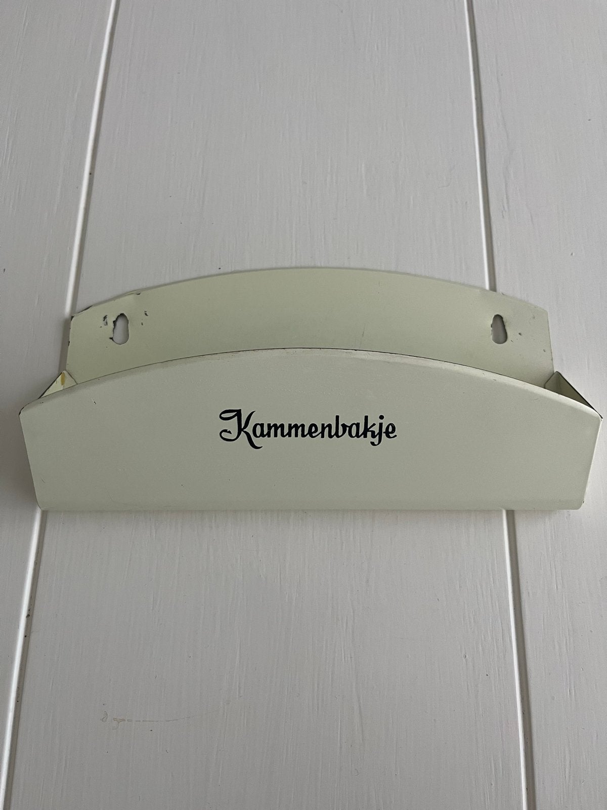 Vintage Kammenbakje - Crème Emaille Wandrekje, Ophalen of Verzenden