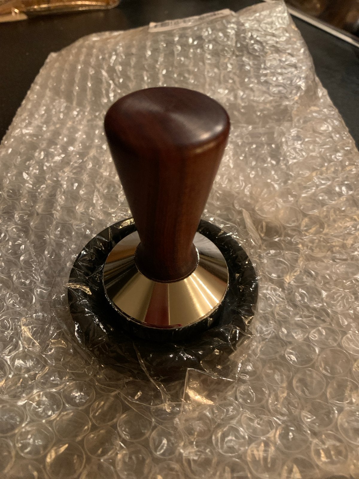 Koffie Tamper met Houten Handvat en Tampermat, Overige modellen, Nieuw, Gemalen koffie, Ophalen of Verzenden