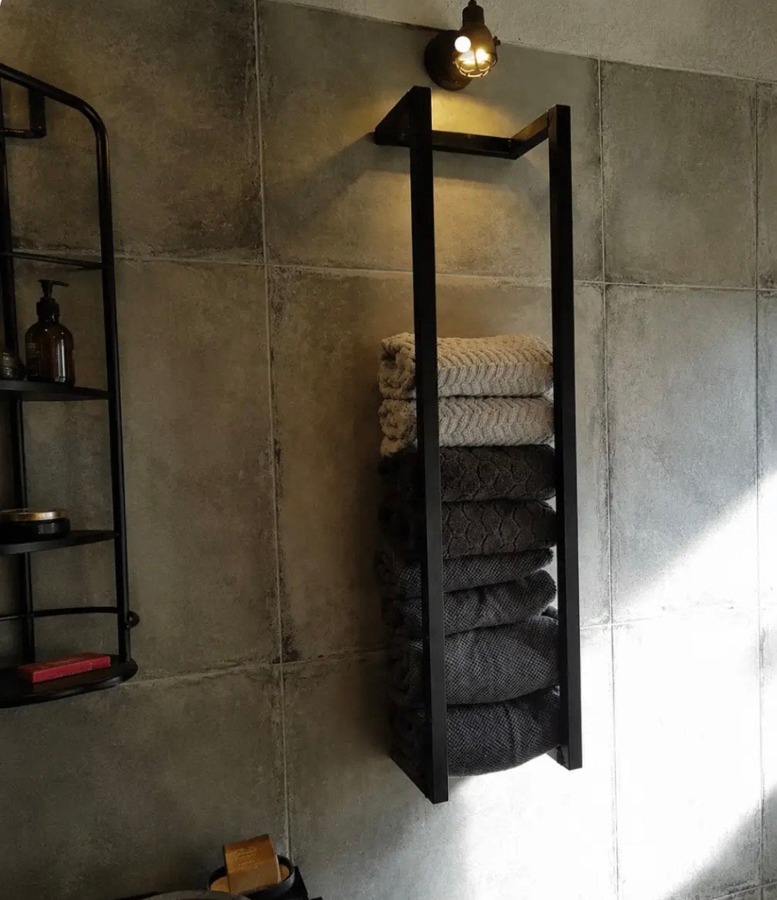 Saniclear handdoekenrek industrieel 95x25x20cm mat zwart, Overige typen, Nieuw, Minder dan 100 cm, 25 tot 50 cm