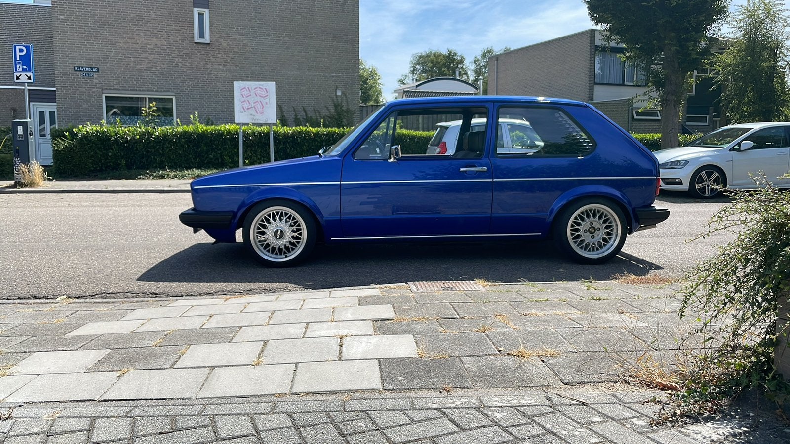 Volkswagen Golf MK1 1.1 1982 met dubbele Webers, 4 cilinders, Blauw, Origineel Nederlands, Handgeschakeld