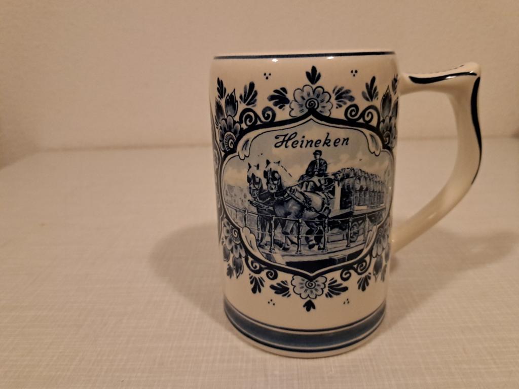 Delfts Blauw Heineken Bierpul - ISAA Antwerpen 1993, Antiek en Kunst, Ophalen of Verzenden