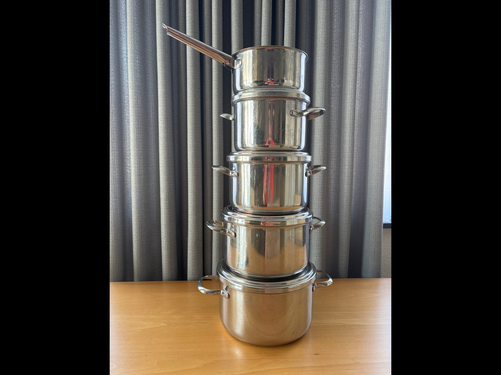 Pannenset sus inox 18 10, Huis en Inrichting, Ophalen, Gebruikt, Pannenset, Rvs