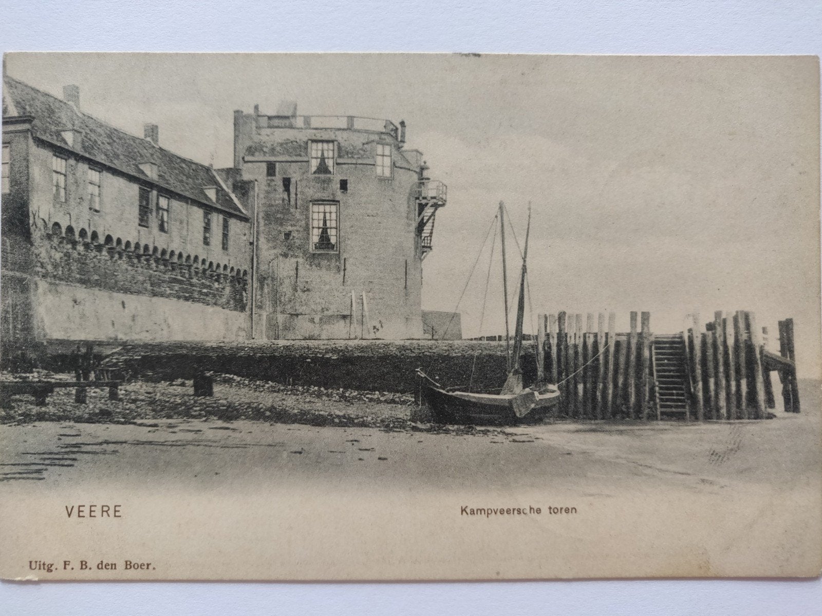 X3025 Veere 1908 naar Gouda Schoolhoofd, Ophalen of Verzenden, Voor 1920, Zuid-Holland