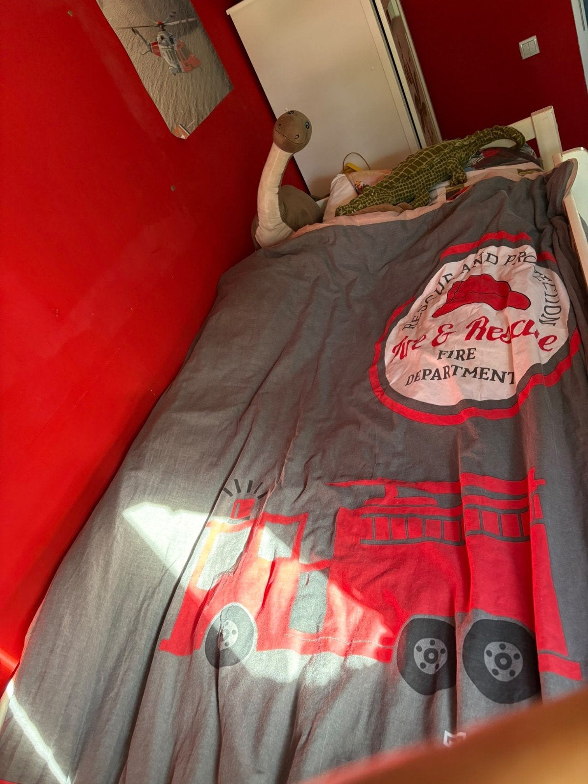 Halve hoogslaper aangeboden! incl matras., Ophalen, Eenpersoons, 90 cm, Hoogslaper