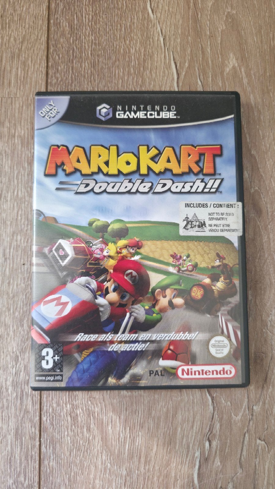 Mario Kart Double Dash + Zelda bonus disc, Spelcomputers en Games, Games | Nintendo GameCube, Gebruikt, Racen en Vliegen, 3 spelers of meer