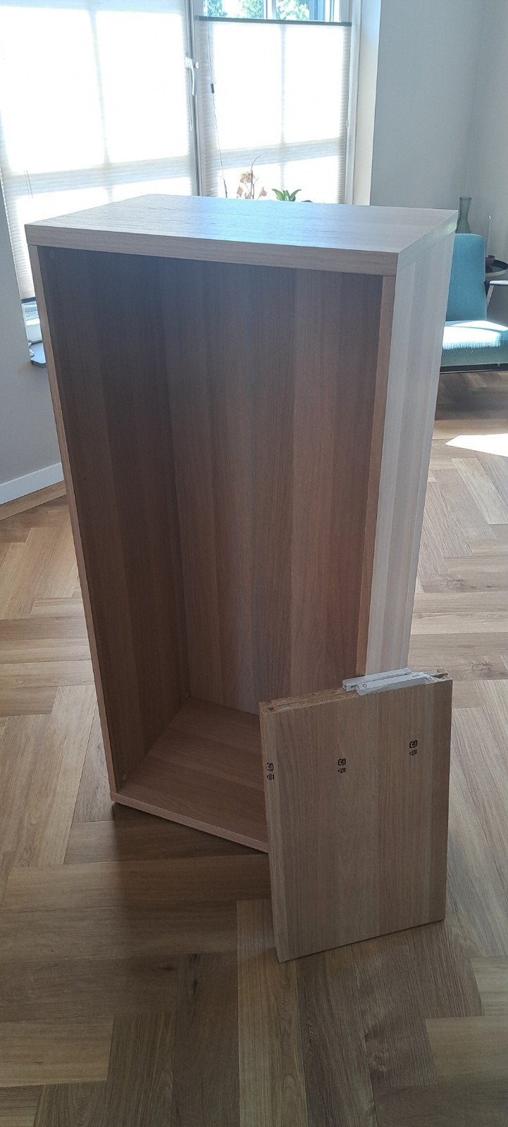 BESTÅ kast, basiselement, eikeneffect, incl. 2 planken, Ophalen, 100 tot 150 cm, Nieuw, 50 tot 100 cm