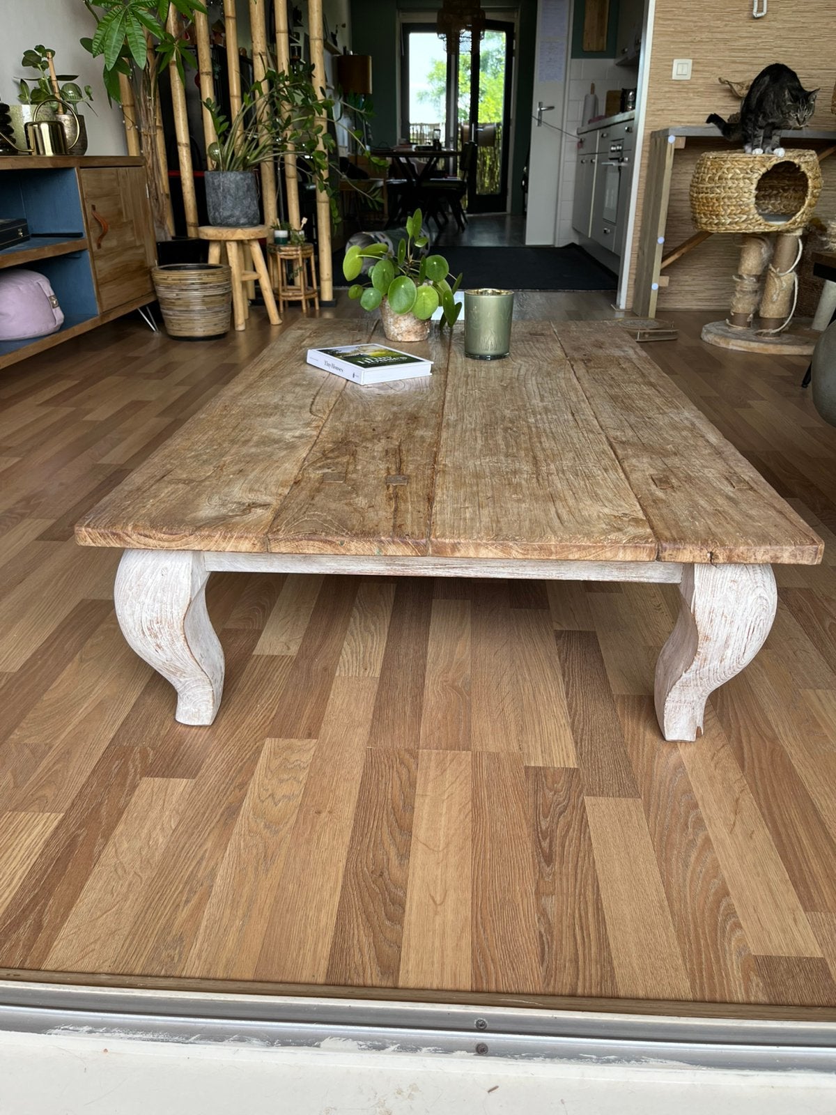 Moet weg! Salontafel van hout!, Huis en Inrichting, Tafels | Salontafels, Ophalen, 100 tot 150 cm, 50 tot 100 cm, Zo goed als nieuw