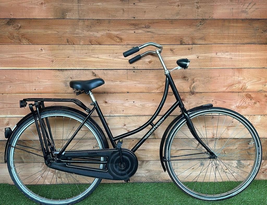 Montego omafiets te koop - Zwart, Gebruikt, Ophalen, Terugtraprem, Montego, Handrem