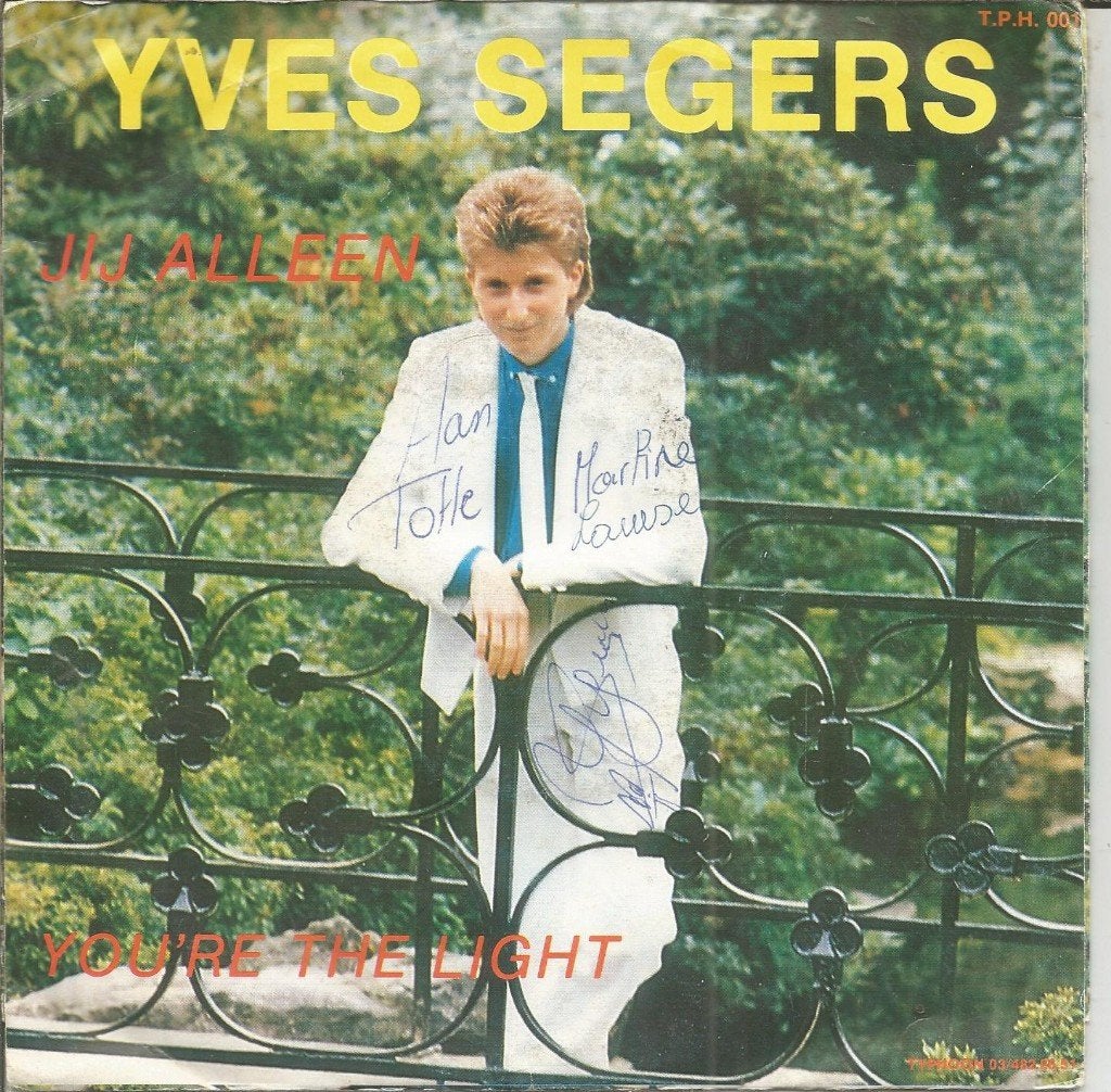 Yves Segers – Jij Alleen (1989), Fotohoes, 7 inch, Ophalen of Verzenden, Zo goed als nieuw