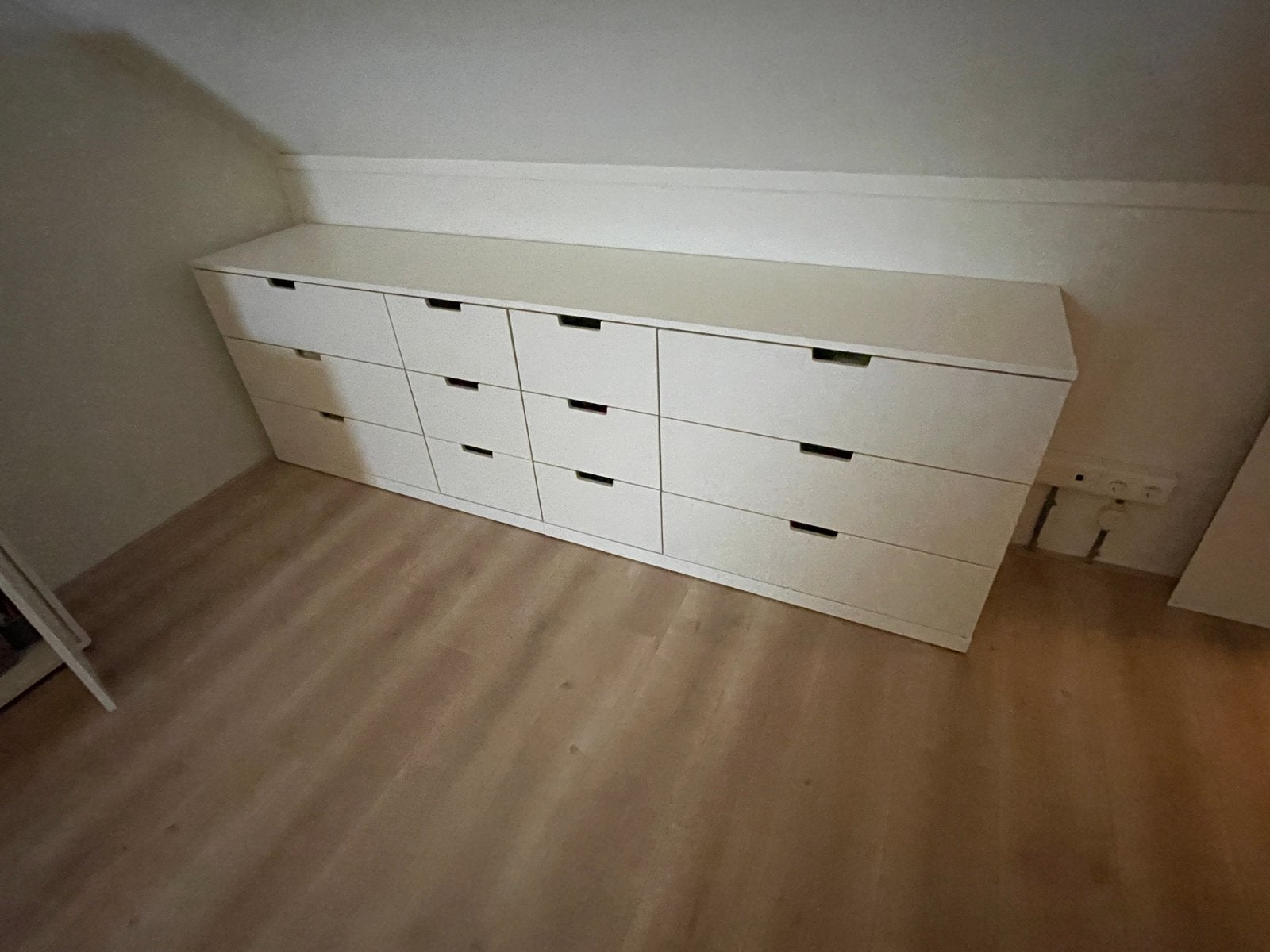 Witte ladekasten - IKEA NORDLI, Huis en Inrichting, Kasten | Ladekasten, Ophalen, Gebruikt, 100 tot 150 cm, 5 laden of meer