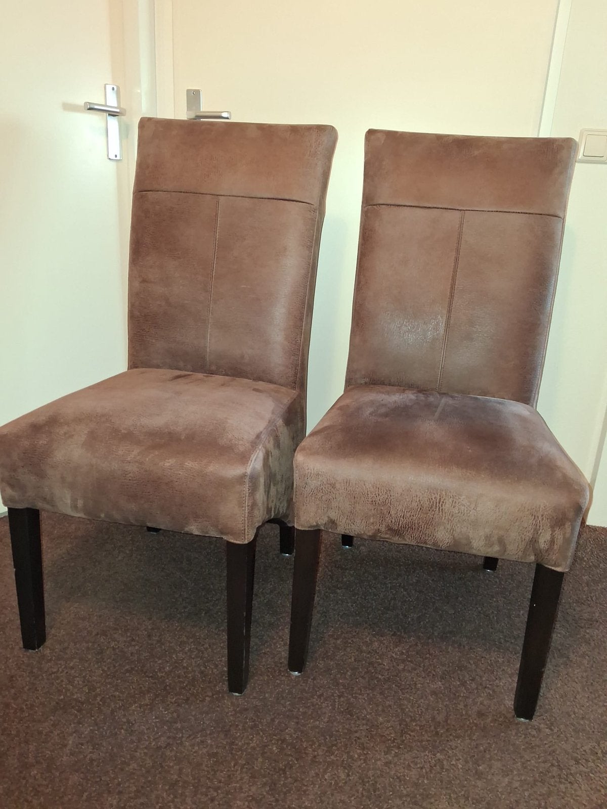 Eetkamer stoelen, Ophalen, Gebruikt, Twee, Bruin