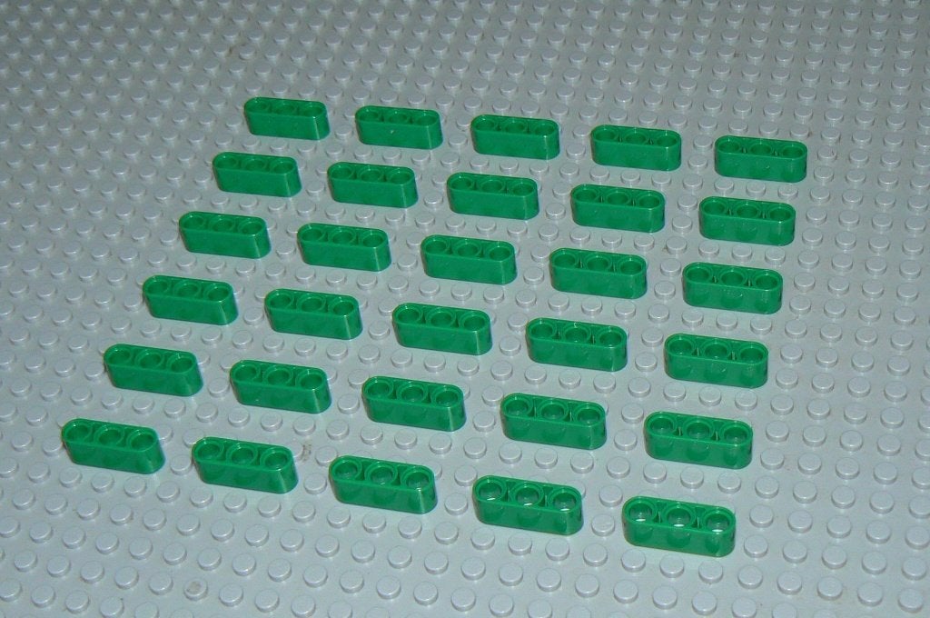 L1063 Technic 1x3 liftarm groen 30 st., Lego, Nieuw, Ophalen of Verzenden, Technic