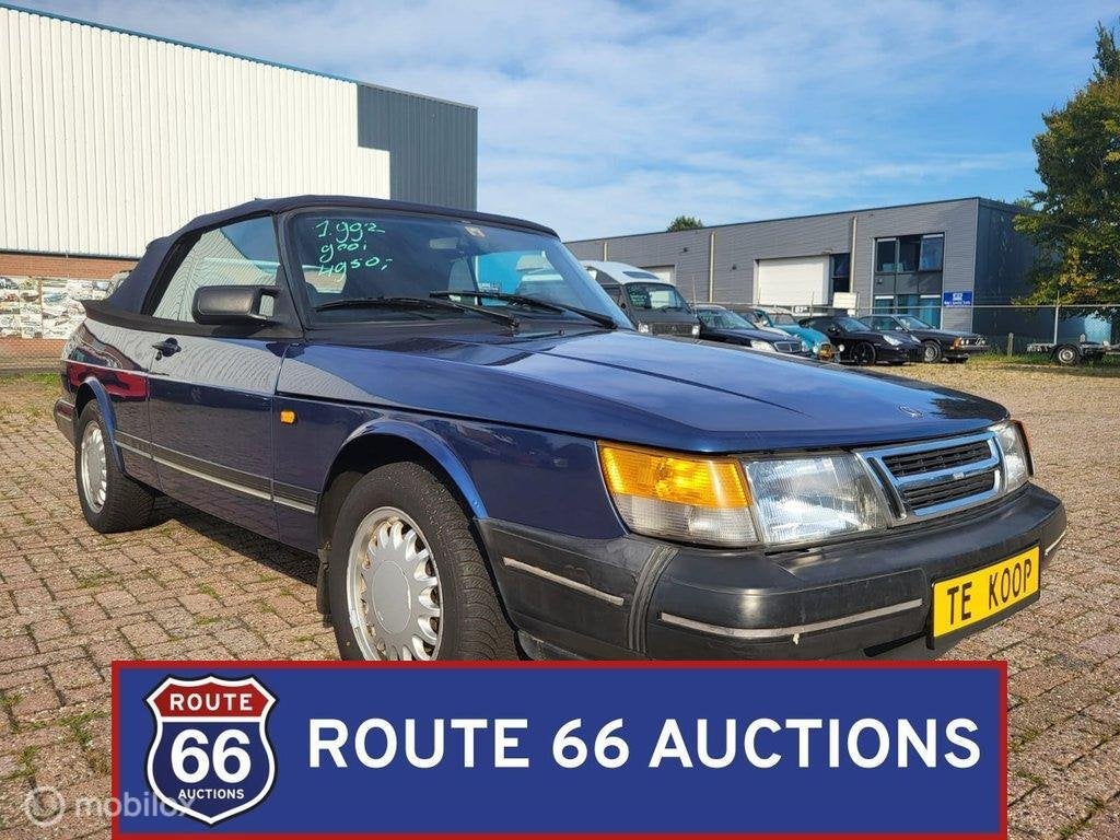 Saab 900i 16 | 1992 | Route 66 Auctions, Auto's, Overige carrosserieën, Zwart, Bedrijf, Handgeschakeld
