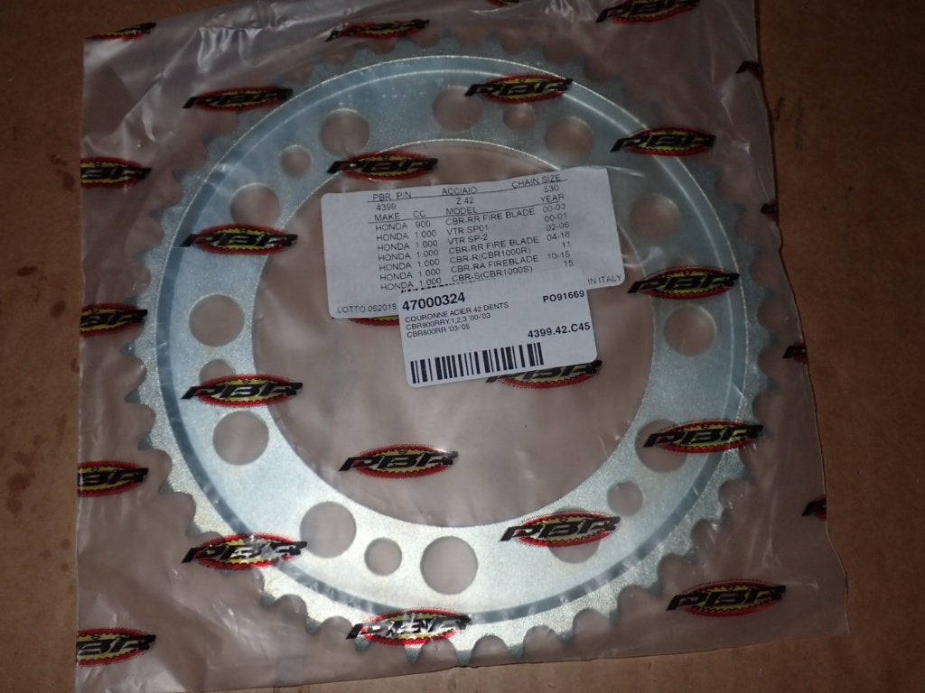 Honda CBR900RR VTR SP1 SP2 CBR1000R PBR Achter Tandwiel 42T, Ophalen of Verzenden