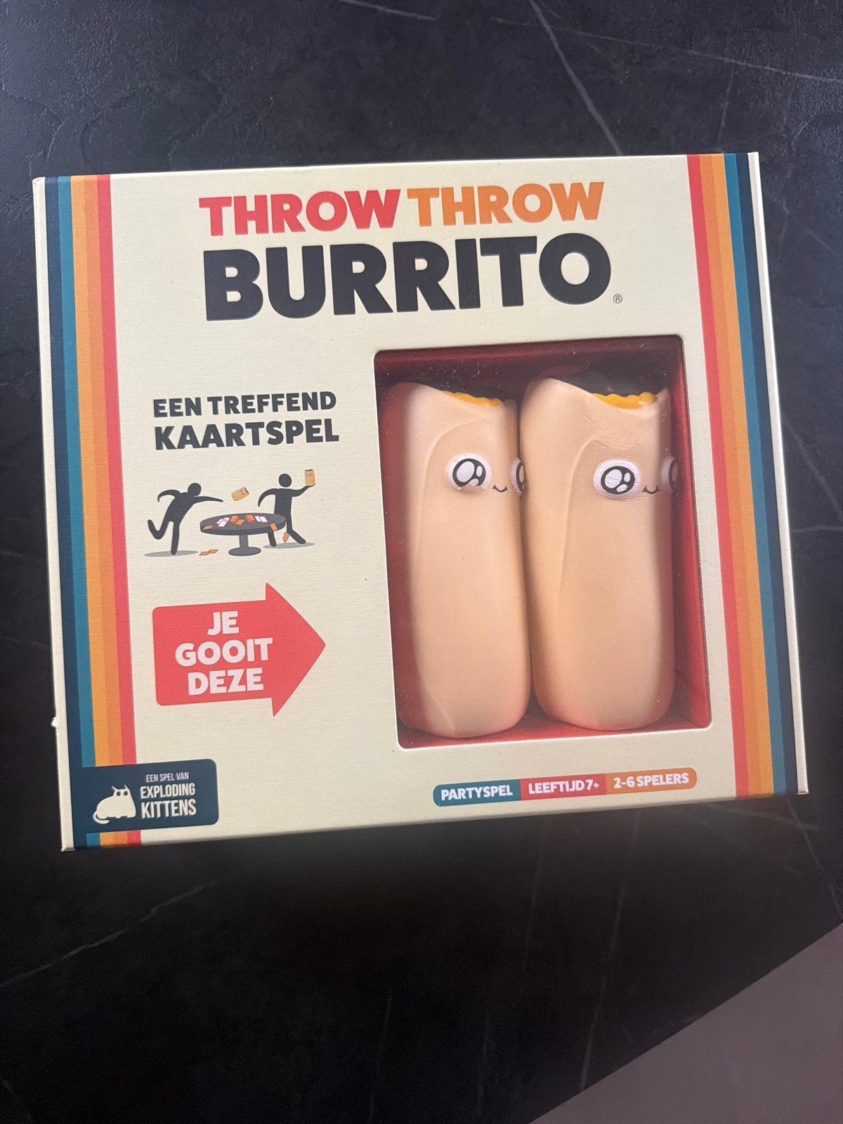 Throw Throw Burrito - Het hilarische kaartspel!, Een of twee spelers, Ophalen of Verzenden, Zo goed als nieuw