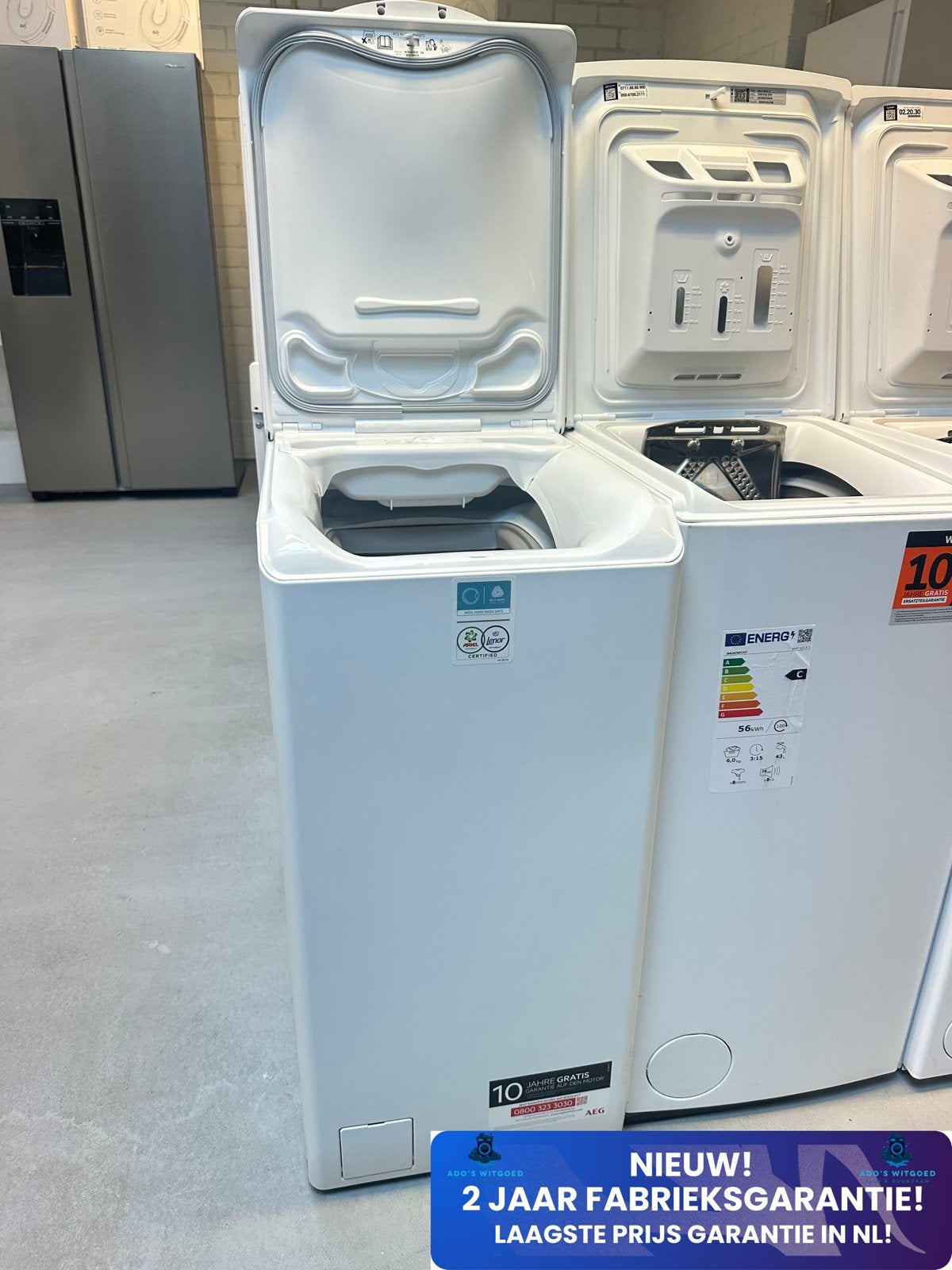 AEG 6000 7KG 40CM WASMACHINE BOVENLADER ProSense Inverter, AEG, Info@adoswitgoed.nl, Nieuw, 85 tot 90 cm