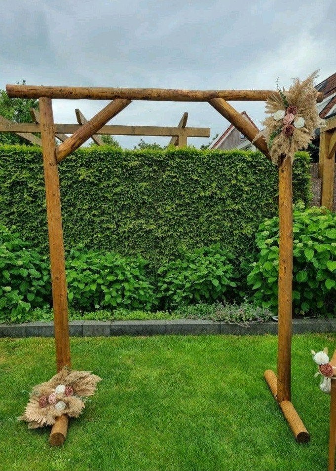 Houten backdrop / trouwboog bruiloft, Ophalen, Hout, Schommelbank