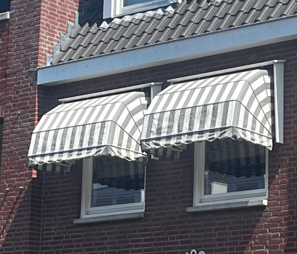 markies 2 x met aluminium frame, Ophalen, Gebruikt, Markies, 250 cm tot 450 cm