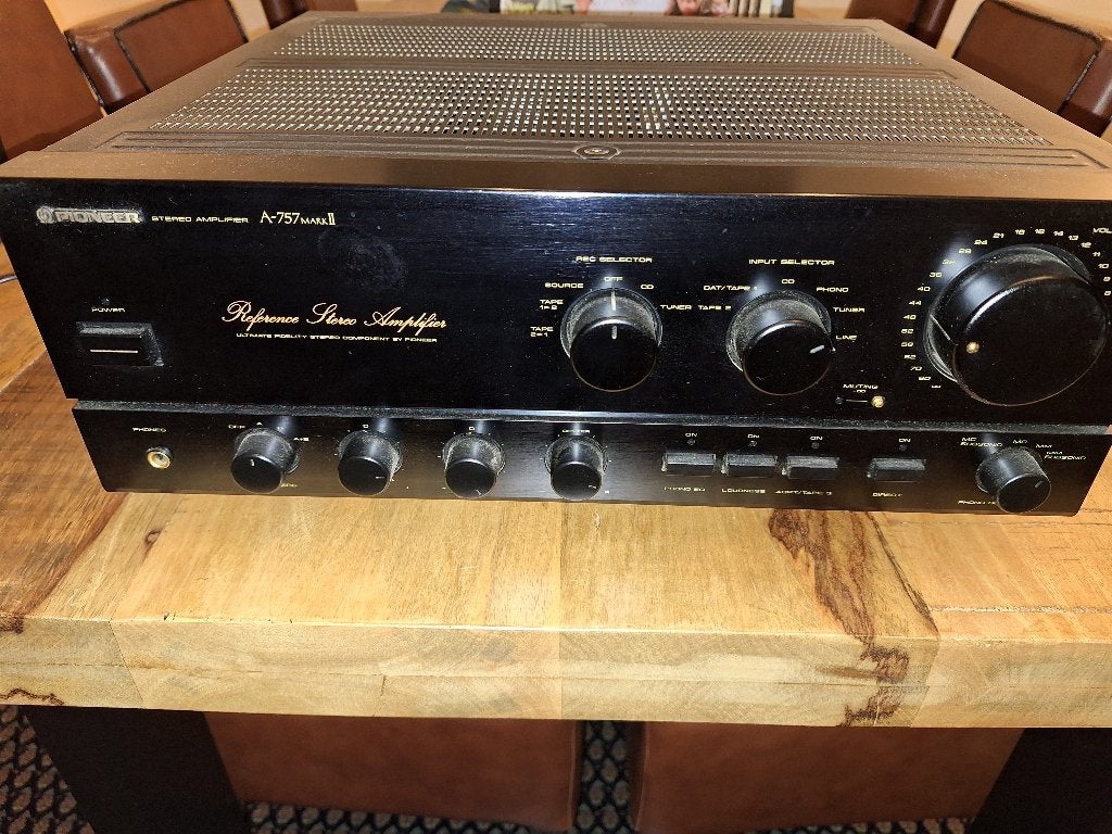 Pioneer A-757 Mark II Reference Stereo Versterker, Ophalen, Gebruikt, Pioneer, 120 watt of meer