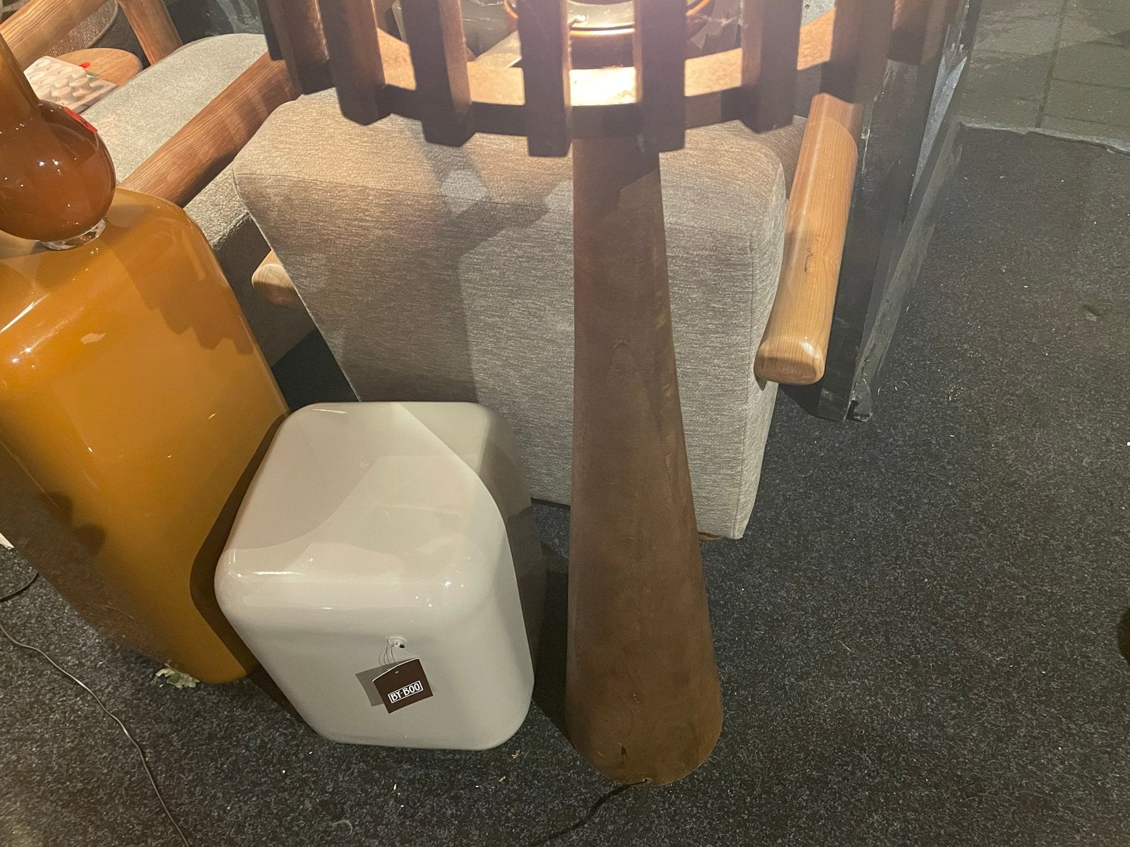 Staande lamp mango hout guard 162cm, Ophalen, C, C, Nieuw