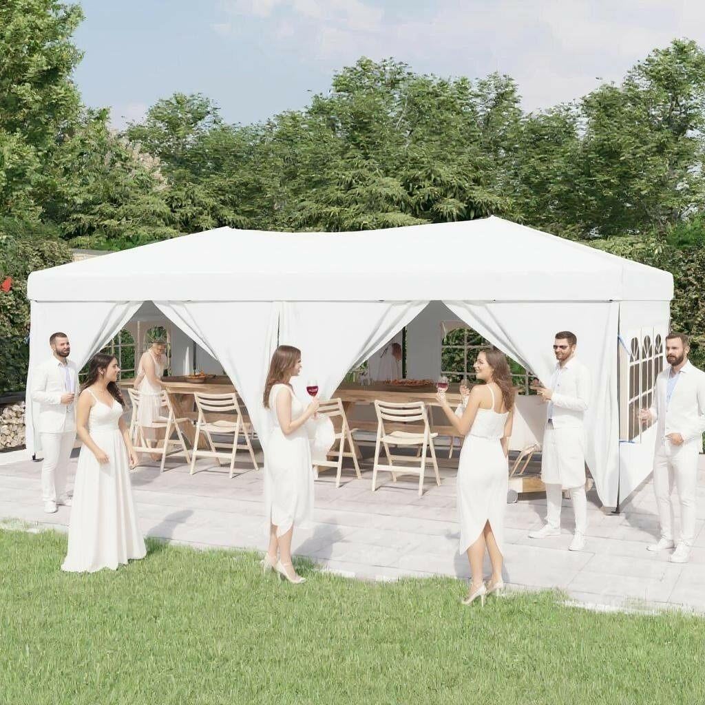 Partytent Festival inklapbaar met zijwanden 3x6 m wit, Tuin en Terras, Partytenten, Nieuw, 2 meter of meer, 5 tot 8 meter, Minder dan 4 meter