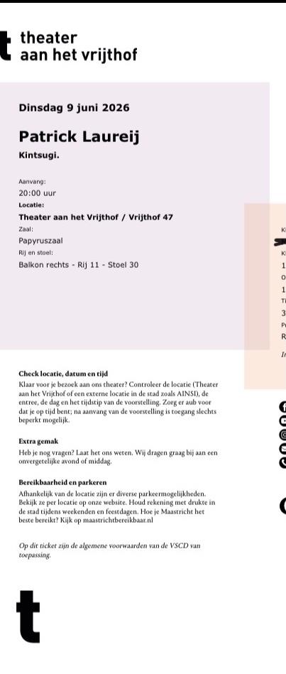 Tickets Patrick Laureij, Twee personen