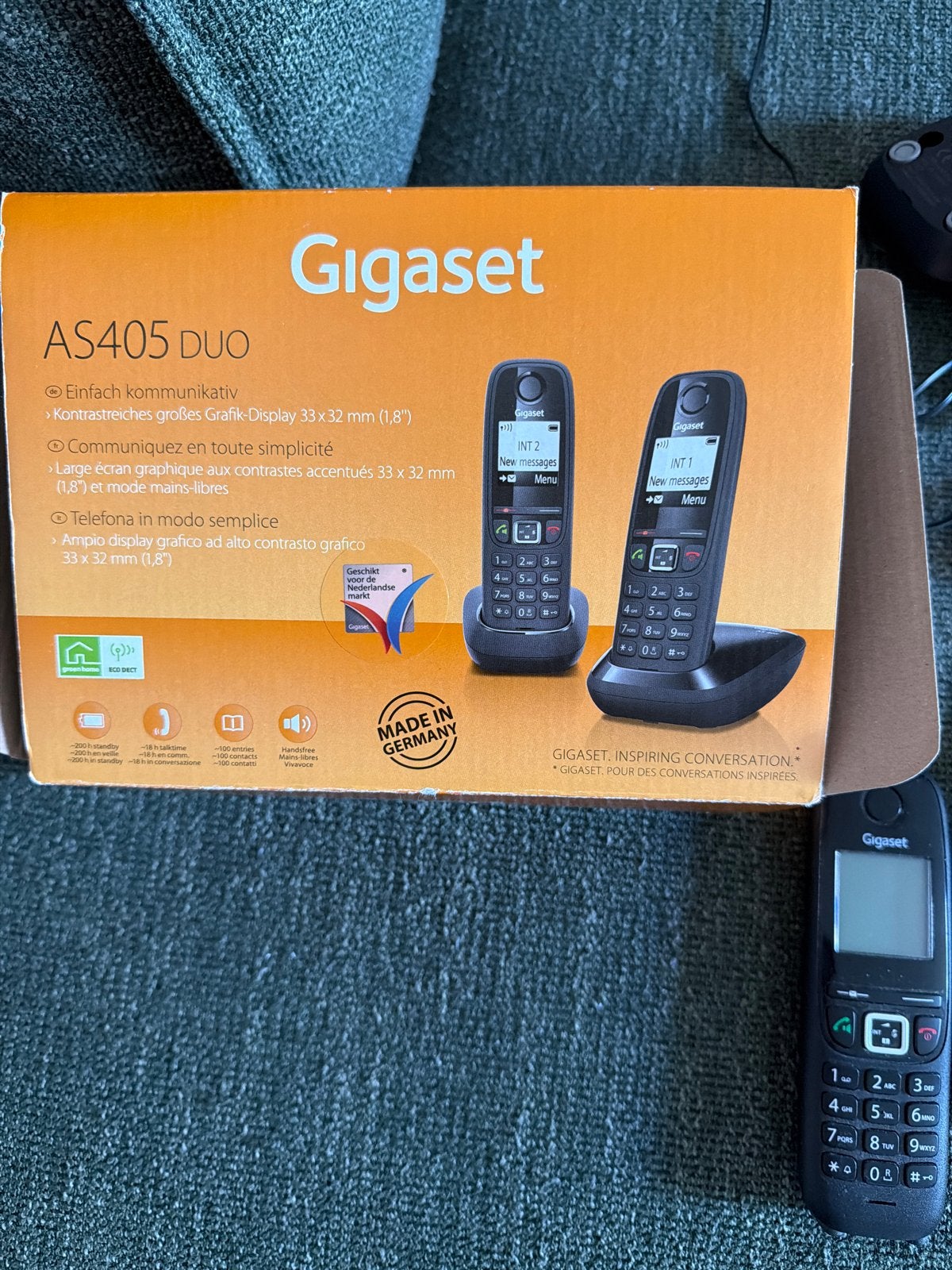 Gigaset AS405 Duo DECT-telefoonset - Zo goed als nieuw, Ophalen, Zo goed als nieuw, 3 handsets