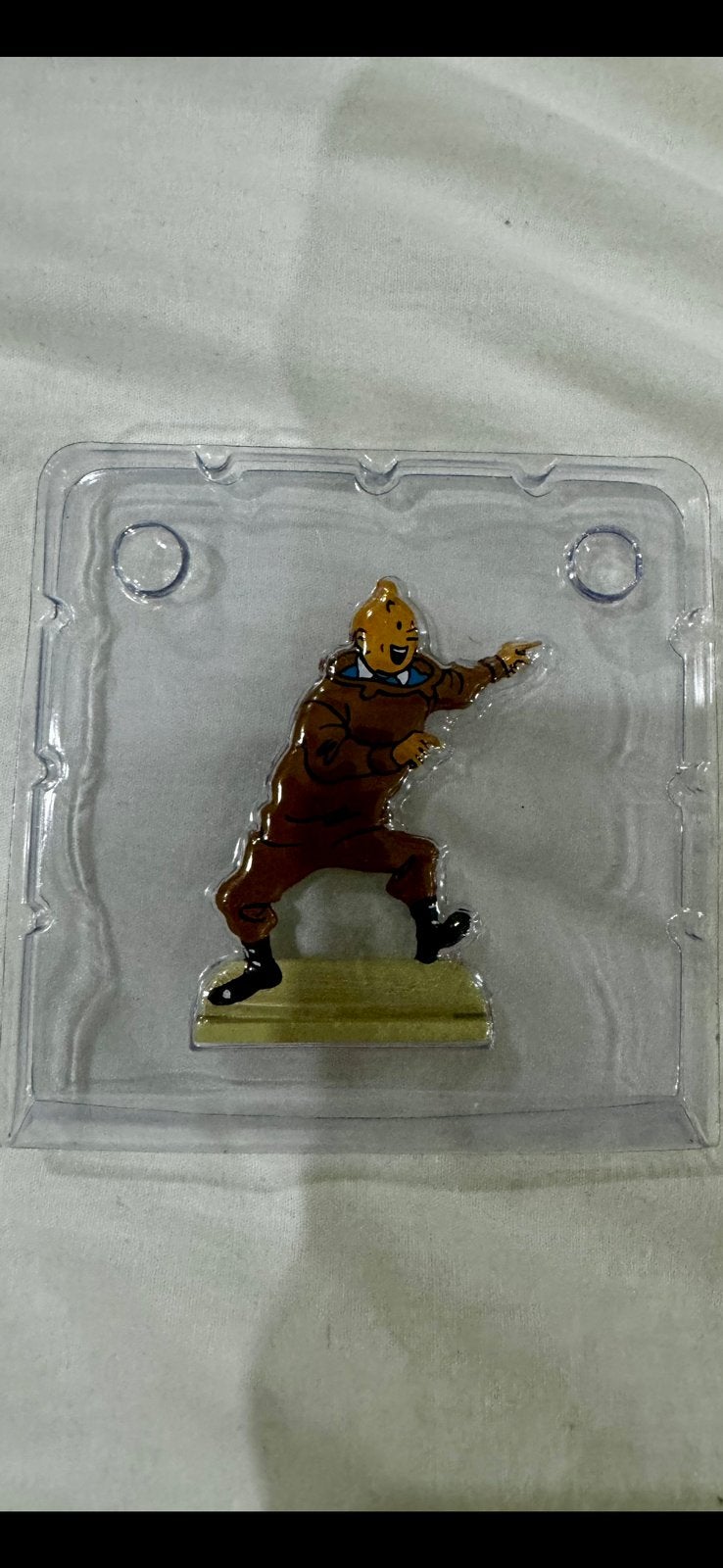 Kuifje figuur. Tin. Nieuw in blister, Verzamelen, Ophalen of Verzenden, Kuifje, Zo goed als nieuw, Beeldje of Figuurtje
