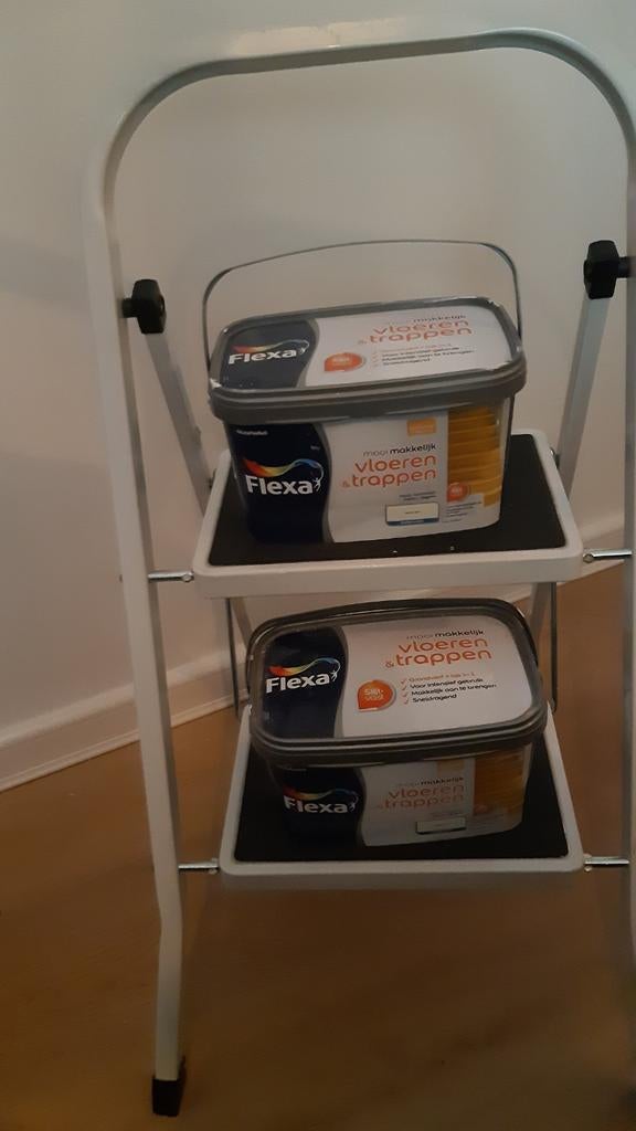 Flexa Vloeren & Trappen Verf - Wit Zijdeglans (2.5L), Wit, Nieuw, Ophalen of Verzenden, Verf