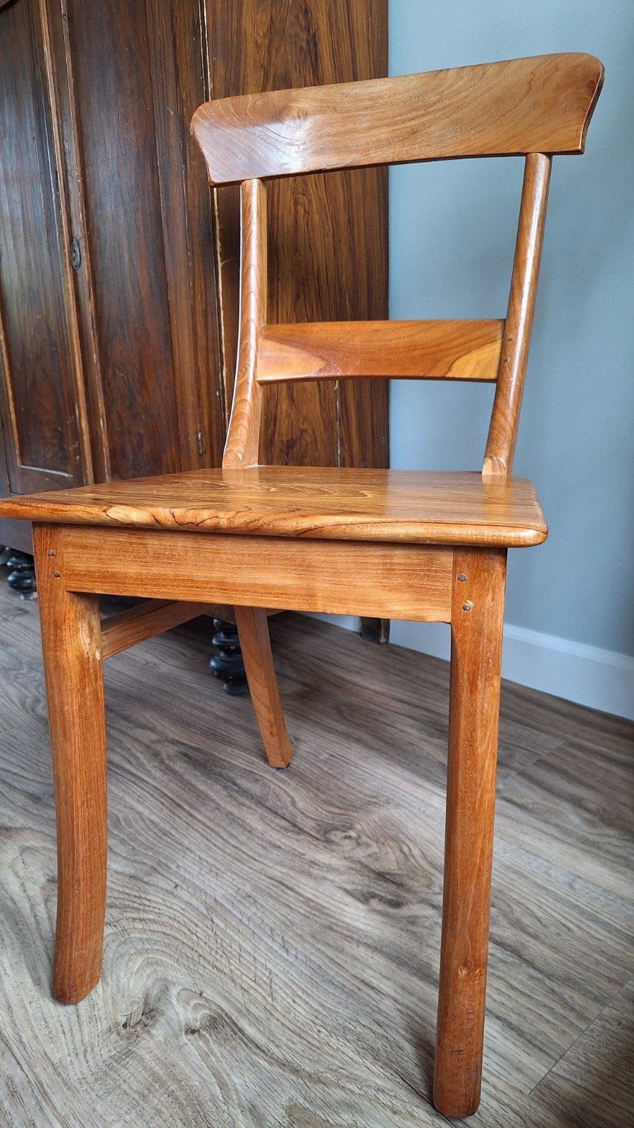 4 Teakhouten Eetkamer Stoelen model Fenny, Ophalen, Gebruikt, Bruin, Vier