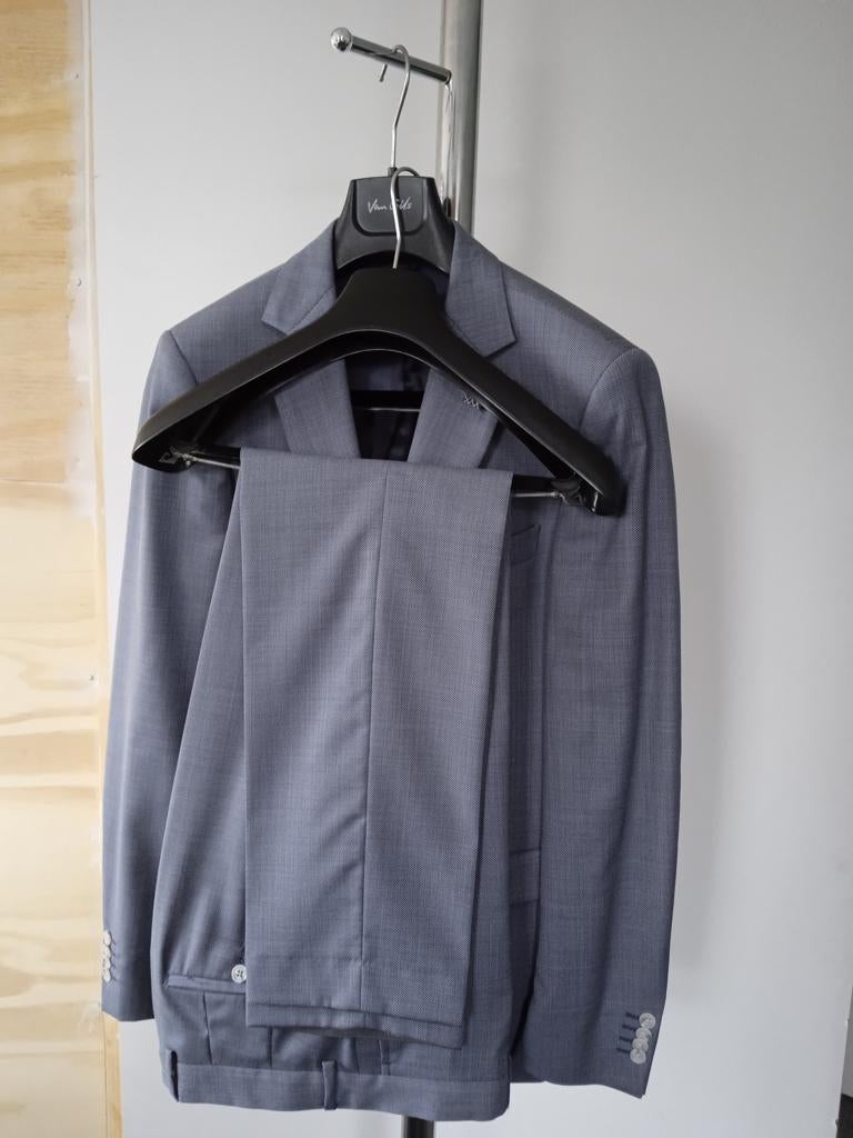 heren kostuum lichtblauw 2-delig van gils maat 52, Kleding | Heren, Maat 52/54 (L), Blauw, Zo goed als nieuw, Van Gils
