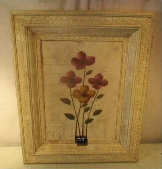 Mooi Geschilderd Werk 'Roze en Gele Bloemen' - 62x50, Antiek en Kunst, Kunst | Schilderijen | Klassiek, Ophalen of Verzenden