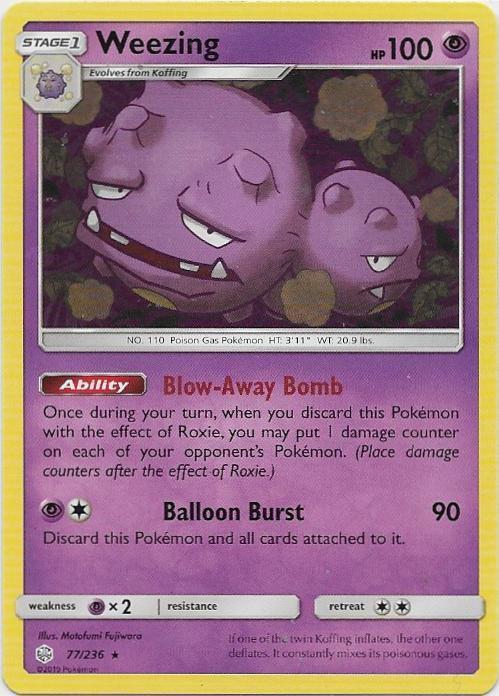 Cosmic Eclipse,  Weezing [rare] 77/236, Verzenden, Nieuw, Losse kaart
