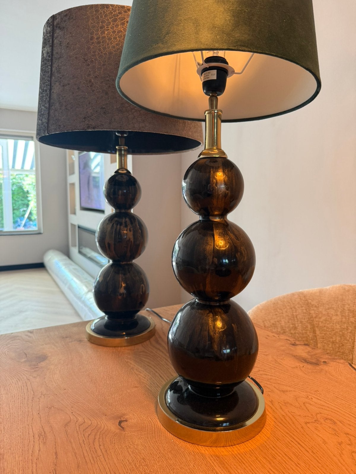 2 prachtige design /dressoir lampen, Ophalen of Verzenden, Zo goed als nieuw, Design